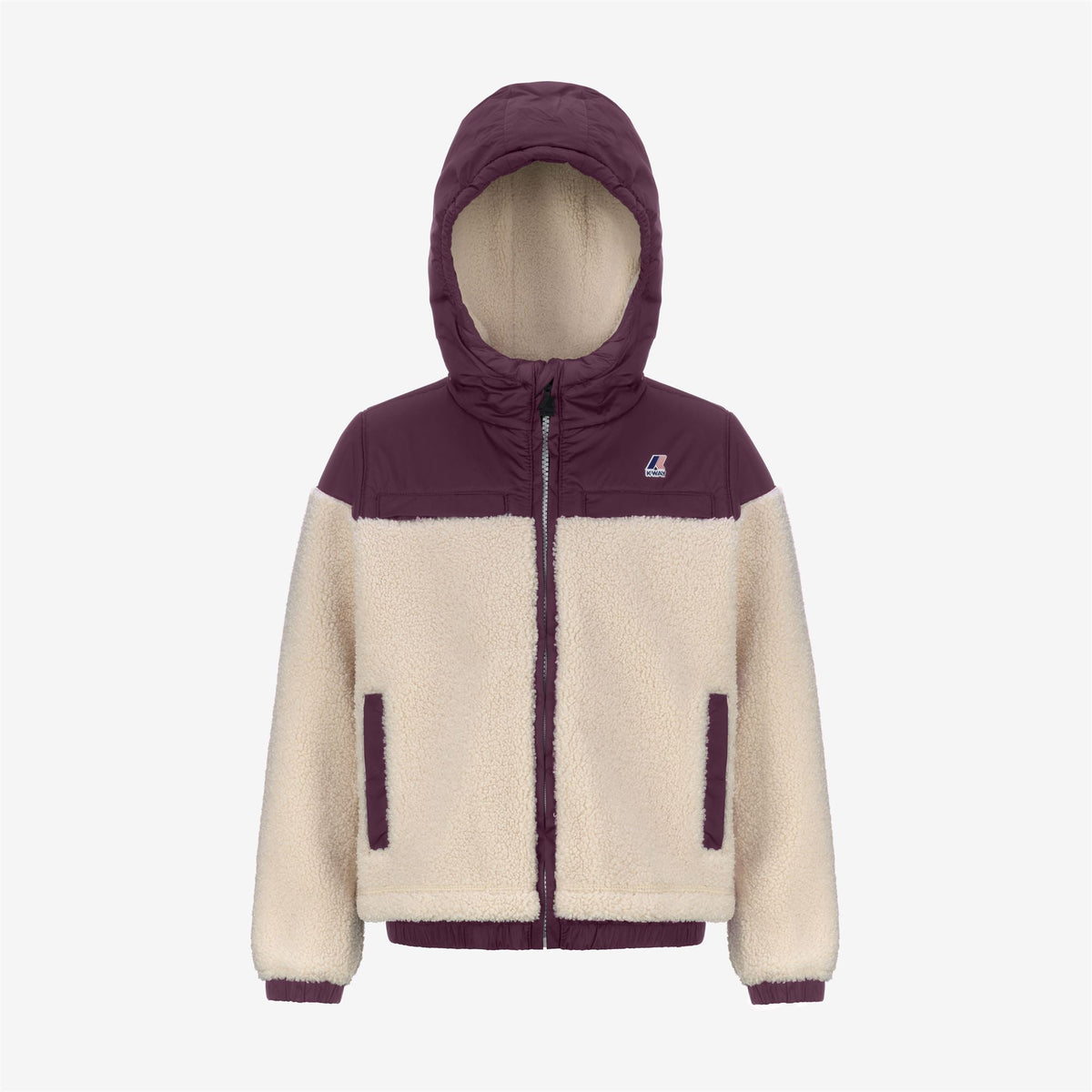 P. JILDAZ ORSETTO - Polaire - Veste - Enfant unisexe - ECRU-Violet Dk Purple