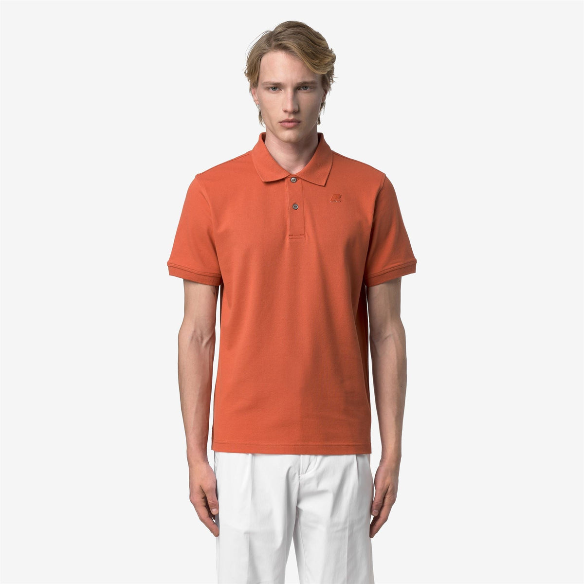 AMEDEE PIQUE SLIM - Polos - Polo - Homme - Orange Brownish
